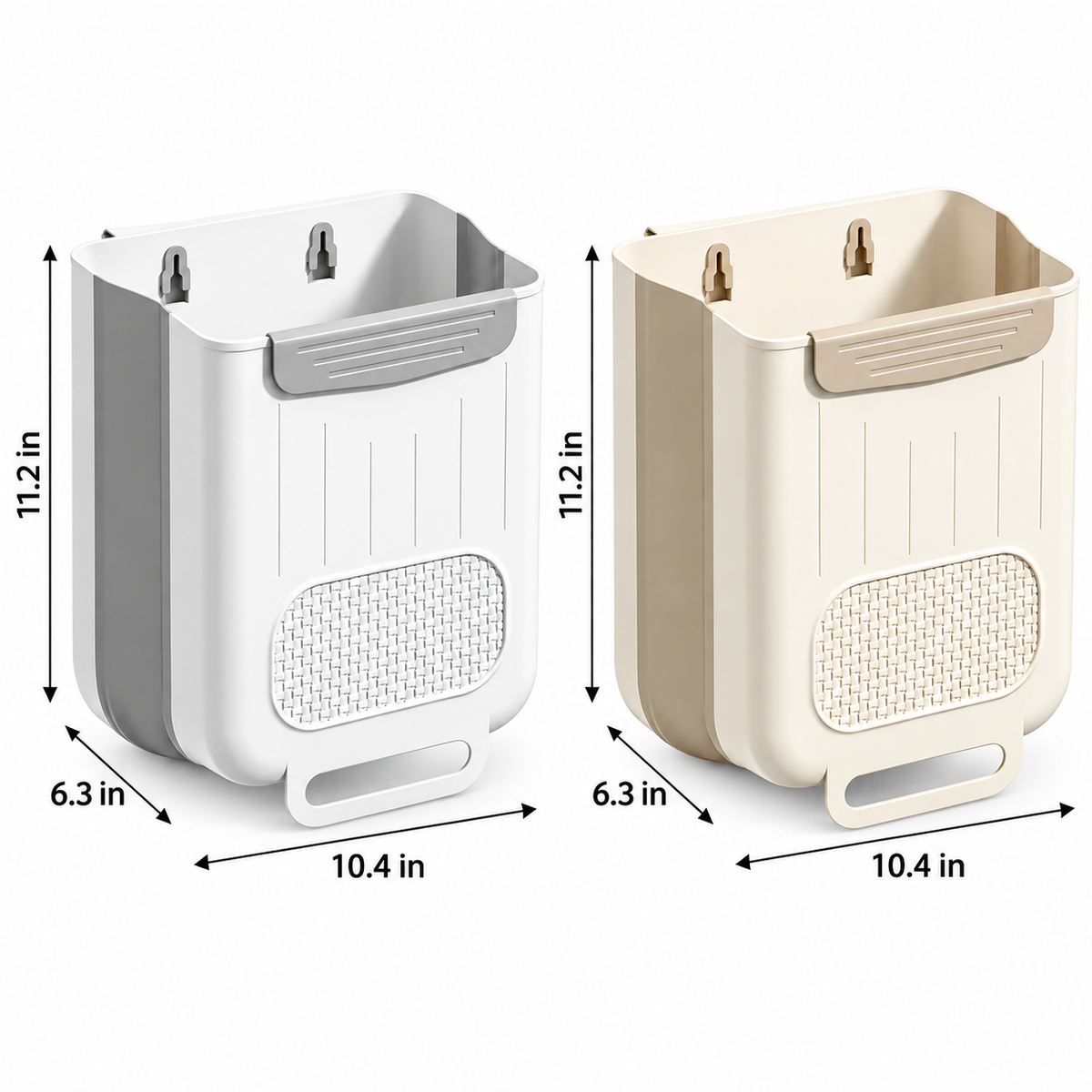 Wall-Mounted Folding Trash Bin – Space-Saving Kitchen Waste Container