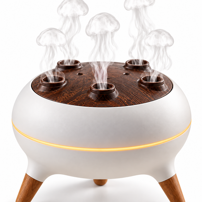 Jellyfish Mist Humidifier with Ambient LED Light, Decorative Desktop Cool Mist Humidifier for Bedroom, Living Room and Office