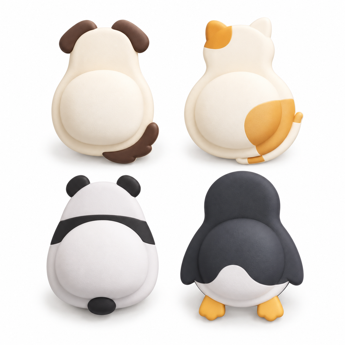 Cute Animal Door Stopper Wall Protector – Soft Cushion Door Handle Bumper