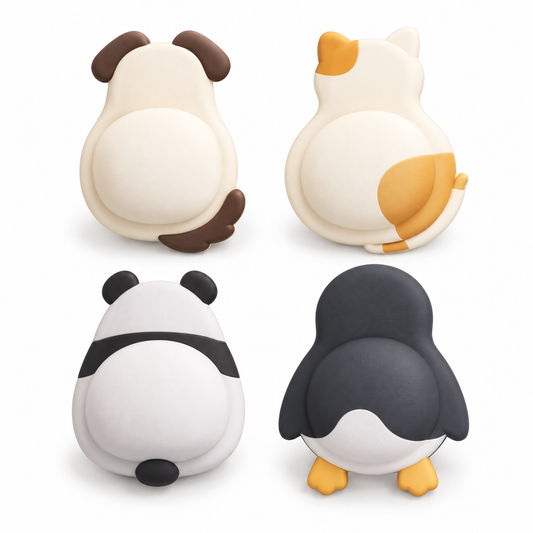 Cute Animal Door Stopper Wall Protector – Soft Cushion Door Handle Bumper